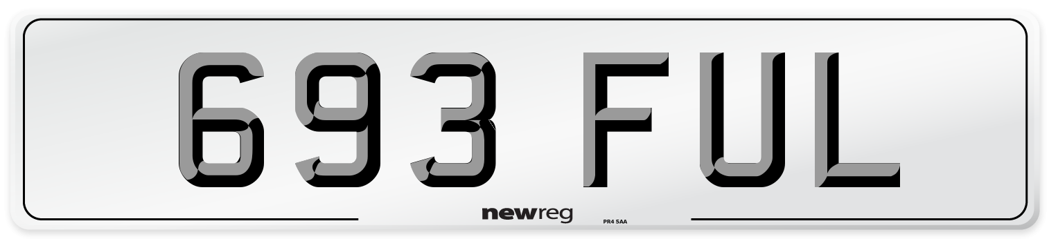 693 FUL Number Plate from New Reg